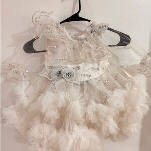 Elegant White Kids Costume Dress